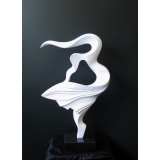 y13552立體雕塑系列-抽象雕塑-躍然起舞(白色)